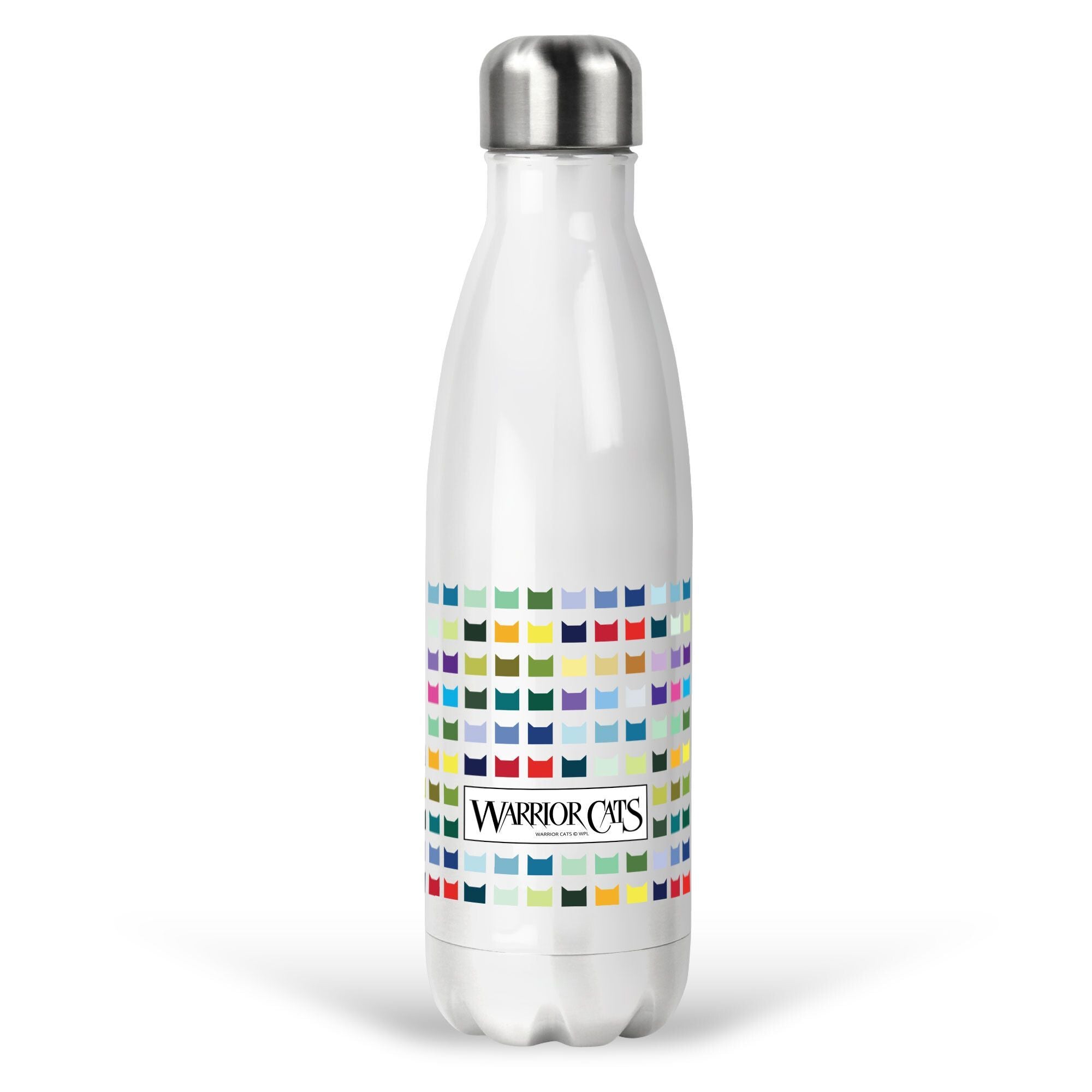 White Warrior Cats Icon Water Bottle