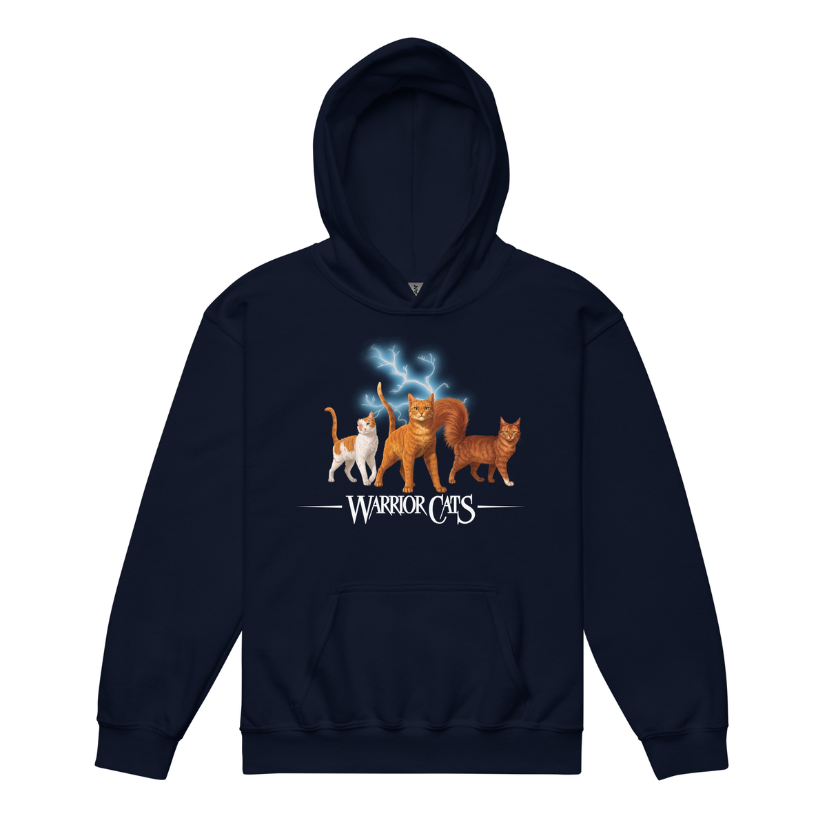 Warrior Cats Lightening Youth Unisex Hoodie – Firestar / Brightheart / Squirrelflight