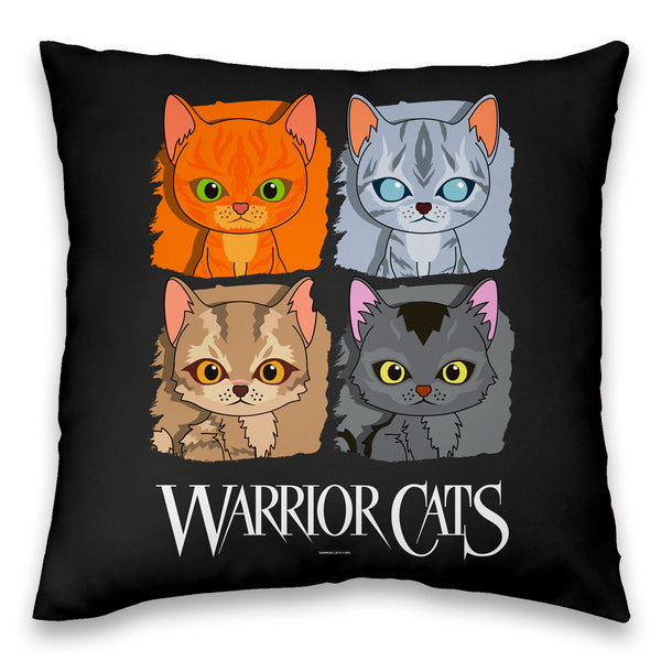 Warrior Cats - Four Cats - 18x18 Cushion | Official Warrior Cats Store